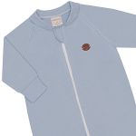 Macacão longo c/ zíper em algodão egípcio Azul Niagara - Mini & Co.