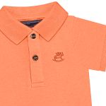 Body Polo em suedine Tangerina - Up baby