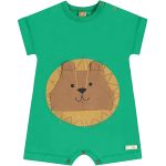Macacão curto em meia malha Leão Verde Azevinho - Up Baby