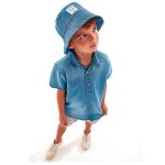 Chapéu Bucket Kids em Jeans - Up Baby