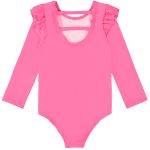 Maiô longo c/ proteção UV FPS +50 Borboletas Pink Neon - Up Baby