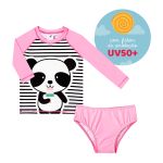 Conjunto de banho Panda: Camiseta Surfista + Calcinha - Tip Top