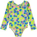Maiô longo c/ proteção UV FPS +50 Floral Verde - Up Baby