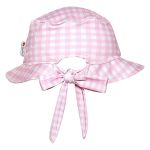 Chapéu de banho Kids c/ proteção UV FPS +50 Xadrez Rosa - Tip Top