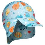 Boné de banho Kids c/ proteção UV FPS +50 Peixinhos - Tip Top