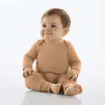 Body longo em suedine Café com Leite - Up Baby