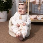 Body longo c/ Calça (Mijão) em algodão egípcio Cachorrinhas - Mini & Co.