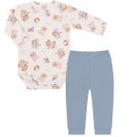 Body longo c/ Calça (Mijão) em algodão egípcio Cachorrinhos - Mini & Co.