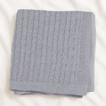 Manta em tricot Trançado Mescla - Mini & Co.