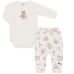 Body longo c/ Calça em algodão egípcio Bichinhos Transportes - Mini & Co.