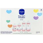 Kit 4 Mamadeiras Anticólica Easy Start Gift Set c/ bicos Rosa (0m+) - MAM