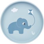 Prato em Silicone com Ventosa Cloudy Azul (6m+) - Buba