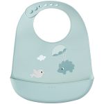 Babador com Pega-Migalhas em Silicone Cloudy Verde (3m+) - Buba