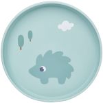 Prato em Silicone com Ventosa Cloudy Verde (6m+) - Buba
