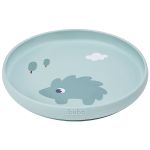 Prato em Silicone com Ventosa Cloudy Verde (6m+) - Buba