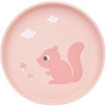 Prato em Silicone com Ventosa Cloudy Rosa (6m+) - Buba