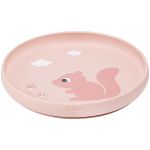 Prato em Silicone com Ventosa Cloudy Rosa (6m+) - Buba