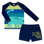 Conjunto de banho Dino: Camiseta Surfista + Sunga - Tip Top