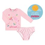 Conjunto de banho Unicórnio Floral: Camiseta Surfista + Calcinha - Tip Top
