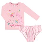 Conjunto de banho Unicórnio Floral: Camiseta Surfista + Calcinha - Tip Top