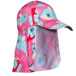 Conjunto de banho Peixes: Camiseta Surfista + Boné + Calcinha - Tip Top