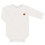 Body longo c/ Calça (Mijão) em algodão egípcio Marfim - Mini & Co.