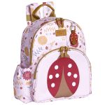 Mochila + Lancheira Térmica + Kit 2 Necessaires + Saquinho Organizador Kids Joaninha - Masterbag Kids
