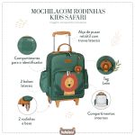 Mochila com rodinhas Kids Leão Safari - Masterbag Kids