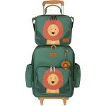 Mochila com rodinhas + Lancheira Térmica Kids Leão Safari - Masterbag Kids