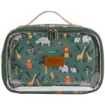 Mochila com rodinhas + Lancheira Térmica + Kit 2 Necessaires + Saquinho Organizador Kids Leão Safari - Masterbag Kids