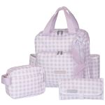 Mochila Maternidade + Necessaire Lavandas - Masterbag
