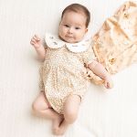 Body curto c/ golinha em algodão egípcio Bosque Floral - Mini & Co.