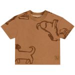 Camiseta c/ Bermuda em meia malha Cachorrinho Caramelo - Up Baby