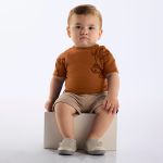 Camiseta c/ Bermuda em meia malha Cachorrinho Caramelo - Up Baby