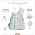 Mochila Maternidade Noah Margaridas Menta - Masterbag