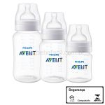 Kit Triplo Mamadeiras Anticólica 125ml, 260ml e 330ml (0m+) - Philips Avent