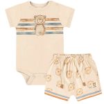Body curto c/ Short em suedine Ursinhos - Up Baby