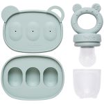Kit Porta-Frutinhas e Forminha em Silicone Verde (6m+) - Buba