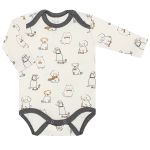 Body longo c/ Calça (mijão) em suedine Cachorrinho - Tilly Baby