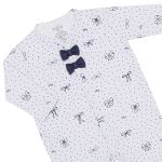 Macacão longo em suedine Laços Marinho - Tilly Baby
