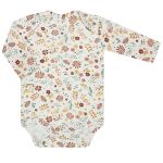 Body longo c/ Calça (mijão) em suedine Floral Amarelo - Tilly Baby