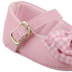 Sapatilha Lacinho Xadrez Rosa - Keto Baby