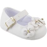 Sapatilha Flores Strass Branco - Keto Baby