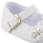 Sapatilha Flores Strass Branco - Keto Baby