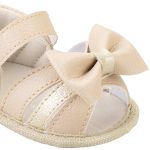 Sandália Peeptoe Laço Bege - Keto Baby