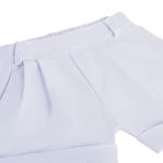 Body Camisa c/ Short & Suspensório em tricoline Branco - Roana