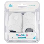 Sapatinho para bebê recém-nascido em tricot Branco - Pimpolho