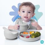 Colher de Silicone Soft Cinza - Pimpolho