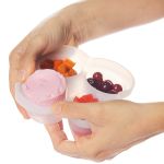 Porta Papinha de Silicone com Tampa Rosa 240ml (6m+) - Pimpolho