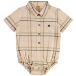 Body Polo c/ Short em linho Xadrez - Up Baby